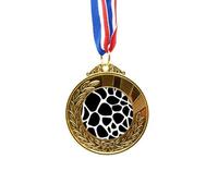 no/no Giraffe Animal Art Grain Illustration Pattern Gold Award Winner Medal First Place Ribbon