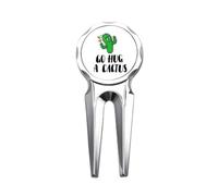 no/no Go Hug A Cactus Art Deco Fashion Golf Divot Tool Golf Ball Marker Repair Tool