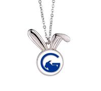 no/no Goats Watch Grassland Art Deco Fashion Rabbit Necklace Pendant Bunny Animal Jewelry Gift
