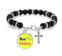 no/no Goodbye Refuse Shirk Decline Expression Beaded Bracelet Boho Jewelry for Men Women