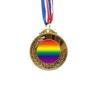 no/no Gradient LGBT Rainbow Gold Award Winner Medal First Place Ribbon