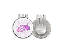 no/no Grape Fruit Pulp Purple Art Deco Fashion Golf Ball Marker Hat Cap Clip Enamel Magnetic