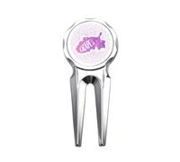 no/no Grape Fruit Pulp Purple Art Deco Fashion Golf Divot Tool Golf Ball Marker Repair Tool