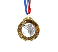 no/no Gray Wolf Friend Company Art Deco Fashion Gold Award Winner Medal First Place Ribbon
