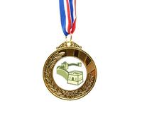 no/no Great Wall China Pattern Art Deco Fashion Gold Award Winner Medal First Place Ribbon