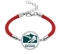 no/no Great Wall Urban Tourism Beijing China Lucky Red String Bracelet Rope Bracelet Handmade