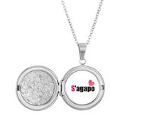 no/no Greek I Love You Language Affection Dialect Locket Necklace Hold Picture Jewelry Birthday Gift