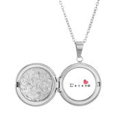 no/no Greek I Love You Text Antiquity Mandarin Locket Necklace Hold Picture Jewelry Birthday Gift