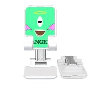 no/no Green Creature Angel Emotion Happy Adjustable Cell Phone Stand Desk Foldable