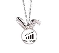 no/no Growth Index Mathematics Science Rabbit Necklace Pendant Bunny Animal Jewelry Gift