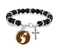 no/no Guanyin Pinch Lotus Pure Meditation Beaded Bracelet Boho Jewelry for Men Women