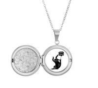 no/no Guanyin Pinch Lotus Pure Meditation Locket Necklace Hold Picture Jewelry Birthday Gift