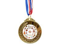 no/no Guitar Music Fresh Food Glasses Gold Award Winner Medal First Place Ribbon