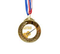 no/no Guitar Music Illustrate Blue Pattern Gold Award Winner Medal First Place Ribbon