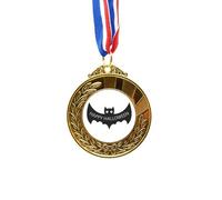 no/no Hallowmas Black Bats Happy Halloween Gold Award Winner Medal First Place Ribbon