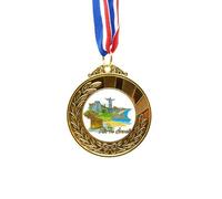 no/no Hand-painted Brazil Rio De Janeiro Gold Award Winner Medal First Place Ribbon