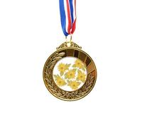 no/no Hand Painted Flower Sunflower Greenery Gold Award Winner Medal First Place Ribbon