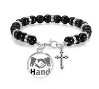 no/no Handshake Communication co Combination Beaded Bracelet Boho Jewelry for Men Women