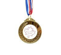 no/no Happy Canada Day 4th Of July Maple Gold Award Winner Medal First Place Ribbon
