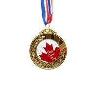 no/no Happy Canada Day 4th Of July Maple Texture Gold Award Winner Medal First Place Ribbon