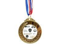 no/no Headset Guitar Music Instrument Pattern Gold Award Winner Medal First Place Ribbon