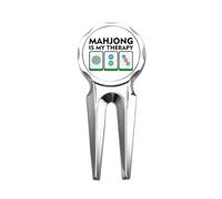 no/no Healing Mahjong Happy Art Deco Fashion Golf Divot Tool Golf Ball Marker Repair Tool