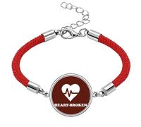 no/no Heart-Broken Injury Fluctuation Lucky Red String Bracelet Rope Bracelet Handmade