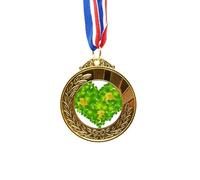 no/no heart ireland st.patrick's day Gold Award Winner Medal First Place Ribbon