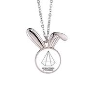no/no Hexagonal Pyrad Mathematical Geometric Space Rabbit Necklace Pendant Bunny Animal Jewelry Gift