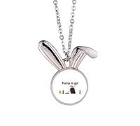 no/no Hip Hop Music Keeps Enthusiasm Rabbit Necklace Pendant Bunny Animal Jewelry Gift
