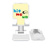 no/no Hit Me Up Lovely Expression Fashionable Adjustable Cell Phone Stand Desk Foldable