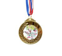 no/no Hong Kong Map Famous China Gold Award Winner Medal First Place Ribbon