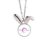 no/no Hope Spend Each Other Sweetly Rabbit Necklace Pendant Bunny Animal Jewelry Gift