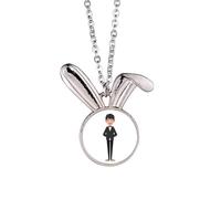 no/no Housekeeper Director Waiter Serve Profession Rabbit Necklace Pendant Bunny Animal Jewelry Gift