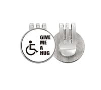 no/no Hug Help Body Disability Lucky Golf Ball Marker Hat Cap Clip Enamel Magnetic