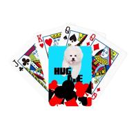 no/no Hug White Dog Pet Care Art Deco Fashion Symbol Poker Playing Card Classic Game