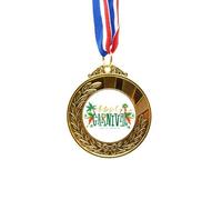 no/no Hula Head South Element Art Deco Fashion Gold Award Winner Medal First Place Ribbon