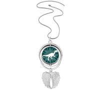no/no Hunting Meat Tracking Animals Pendant Angel Wings Rotating Necklace Jewelry