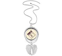 no/no hurt fuel effect art deco fashion Pendant Angel Wings Rotating Necklace Jewelry