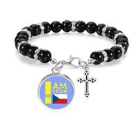 no/no I Am from Czech Art Deco Fashion Beaded Bracelet Boho Jewelry