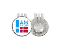 no/no I Am From Denmark Art Deco Fashion Golf Ball Marker Hat Cap Clip Enamel Magnetic