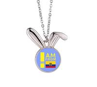 no/no I Am From Ecuador Art Deco Fashion Rabbit Necklace Pendant Bunny Animal Jewelry Gift