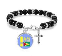 no/no I Am from Guyana Art Deco Fashion Beaded Bracelet Boho Jewelry