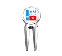 no/no I Am From Hong Kong Art Deco Fashion Golf Divot Tool Golf Ball Marker Repair Tool