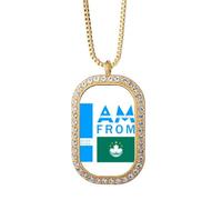 no/no I Am From Macau Art Deco Fashion Necklace Pendant Diamond Crystal Golden Jewelry