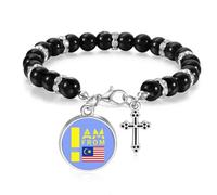 no/no I Am from Malaysia Art Deco Fashion Beaded Bracelet Boho Jewelry