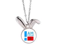 no/no I Am From Morocco Art Deco Fashion Rabbit Necklace Pendant Bunny Animal Jewelry Gift