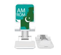 no/no I Am From Pakistan National Flag Country Adjustable Cell Phone Stand Desk Foldable
