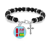no/no I Am from Sao Tome Principe Beaded Bracelet Boho Jewelry