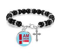 no/no I Am from Singapore Art Deco Fashion Beaded Bracelet Boho Jewelry